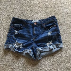 Mudd FLX Stretch Distressed Denim Shorts